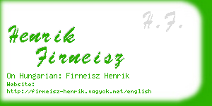 henrik firneisz business card